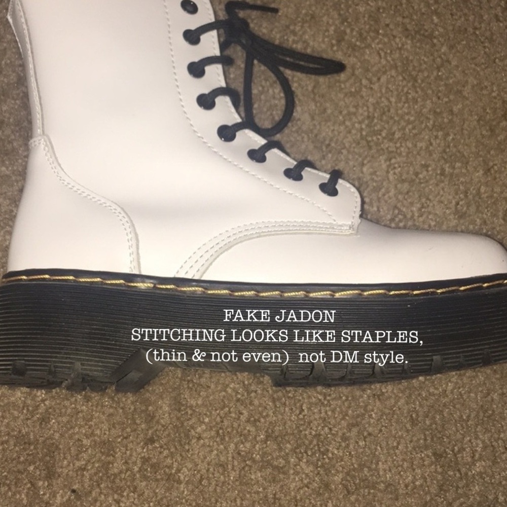 Dr Martens Samples of fake vs real JADON/OAF BOOT - Picture 8 of 16
